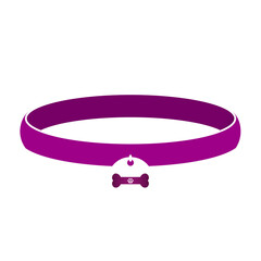 purple dog collar and bone