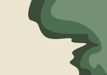 papercut abstract background with basic sage colors