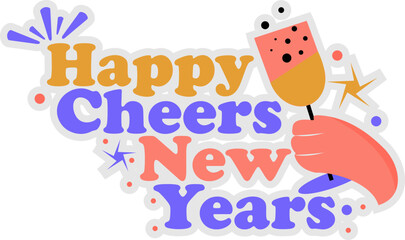 Happy New Years Sticker