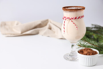 Eggnog, Christmas drink, traditional drink for Christmas holiday