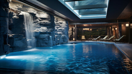 Fototapeta na wymiar Modern indoor pool