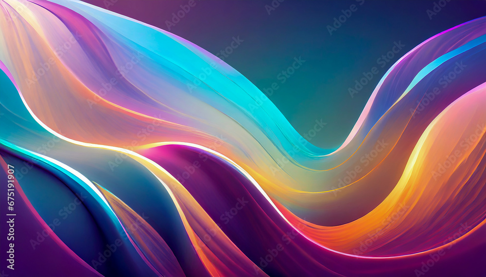 Wall mural abstract colorful background with waves