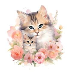 Mom and baby animals. 