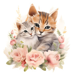 Mom and baby animals. 