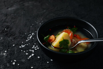 Vegetable soup, healthy nutrition and healthy lifestyle, homemade