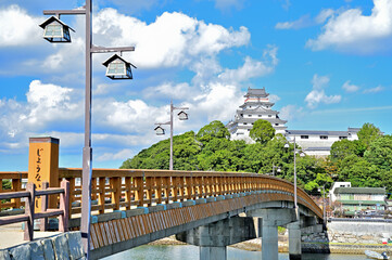 唐津城と場内橋　佐賀県唐津市