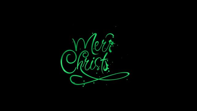 Merry Christmas Handwritten Animated Text in blue Color, lettering with alpha or transparent background, for banner, social media feed wallpaper stories sale