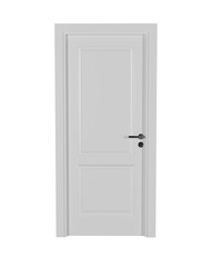 White entrance realistic door isolated or Traditional Wooden Door. png transparency