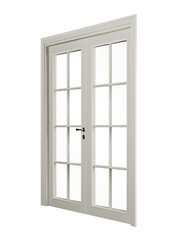 Modern window isolated or Wood window frame isolated. 