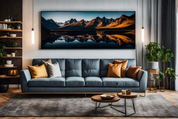 modern living room interior ai generated