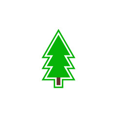 Fototapeta premium christmas tree vector icon