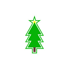 christmas tree vector icon