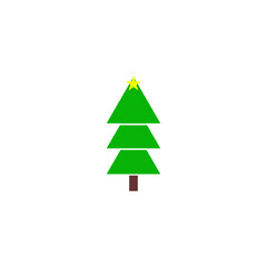 Fototapeta premium christmas tree vector icon