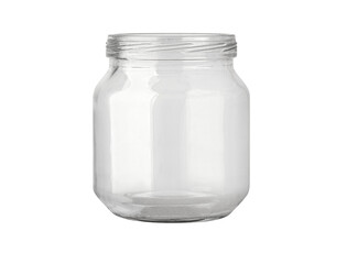 Glass jars isolated