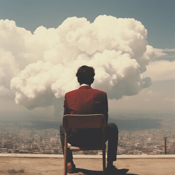 Dreams of Azure Weirdcore Dada Surreal Lofi Album Cover Art - Minimal, Surrealism and Abstract Photography