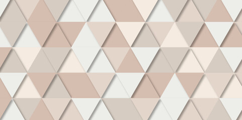 Abstract color Low-Polygones Generative Art background illustration.Multicolor brown and soft green polygonal design pattern, which consist of triangles and gradient in origami style.