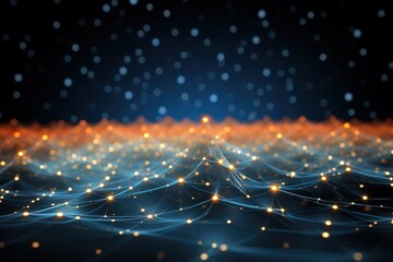 Obraz premium Abstract Background Technology, Virtual wave Futuristic, generative ai