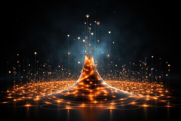 Abstract Background Technology, Virtual wave Futuristic, generative ai