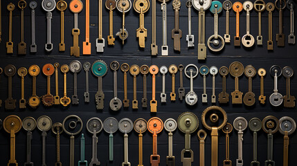 pattern with keys HD 8K wallpaper Stock Photographic Image 