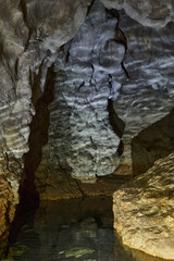 Cave with a lake