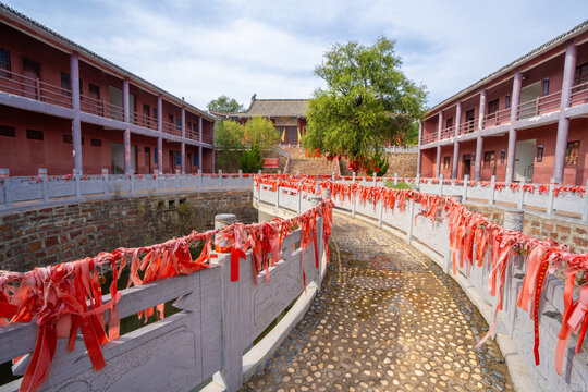 China Fuxi Mountain Museum under the blue sky