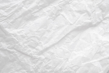 Abstract white crumpled and creased recycle paper texture background
