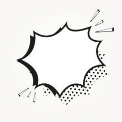 A bubble element with black halftone shadows used in marketing promotion concept design