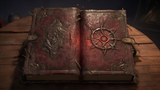 Cursed grimoire magic cursed books photography image AI generated art