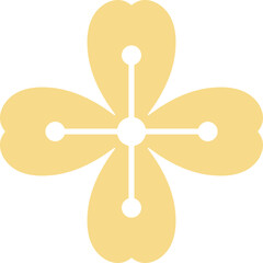 Golden cherry blossom flower