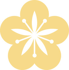 Golden cherry blossom flower