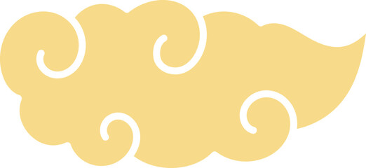 Golden chinese cloud