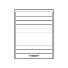 Hand drawn Kids drawing Vector illustration garage door Isolated on White Background