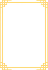 Golden chinese frame