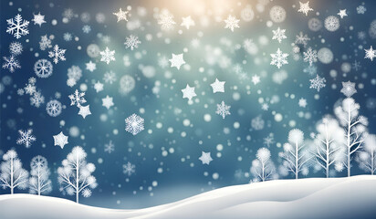 winter landscape with snow