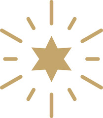 Golden firework element
