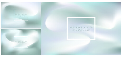 Winter gradient abstract background. Set of shining blue and white glare sky. Celebration art wallpaper for greeting card, wall art, invitation. Christmas and Happy New Year banner, copy space
