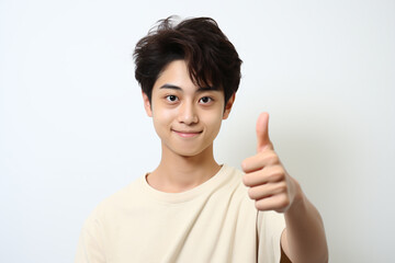 a man giving a thumbs up sign with his hand