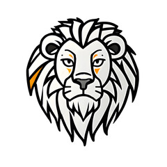 Obraz premium colourful lion head mascot template , icon , logo on transparent background , png file 