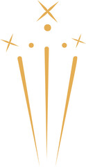 Golden firework element