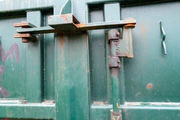 lock and bolt on a container