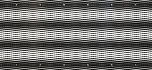 Perforated metal background texture. Aluminum, steel. Transparent png