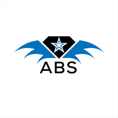 ABS letter logo. technology icon blue image on white background. ABS Monogram logo design for entrepreneur and business. ABS best icon.	
