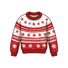 A christmas ugly jumper flat graphic illustration style
