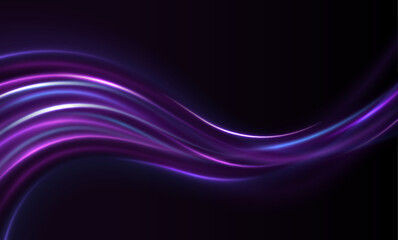 Abstract shining wave. Magic design with colorful dust. Abstract fantastic wave background.