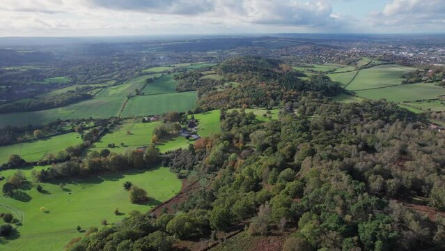 Amazing aerial view of the Chantry Woodnear Guildford, United Kingdom