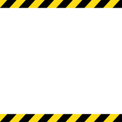 Warning or Caution Border Isolated on White