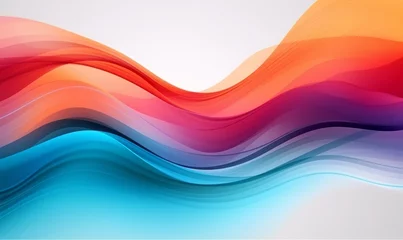  Abstract colorful wave background for design created, Generative AI © Visual Odyssey
