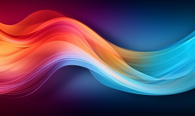 Obraz premium Abstract colorful wave background for design created, Generative AI