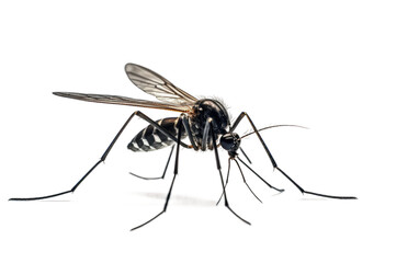 Black Mosquito Species on Transparent Background