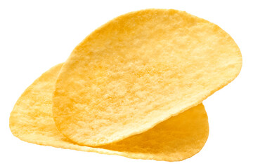Potato slices turning into chips